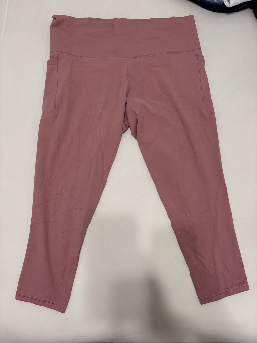 Womens High-Waist Cropped Active Leggings - Dusty Rose